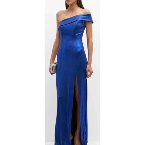 BLACK HALO DOLAN GOWN | 253947 in Sapphire Glow NWT Size 10 - Picture 2 of 10